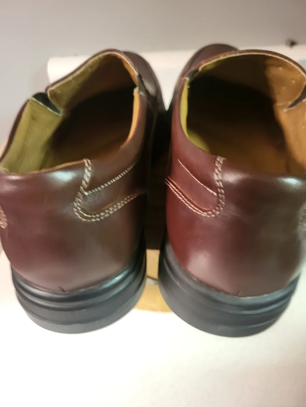 G.H. Bass & Co Ulysses Brown Leather Mens Slip-On Loafers Size 9.5 Shoes